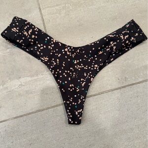 STN FX SWM Brown Dotted Thong Bikini Bottom